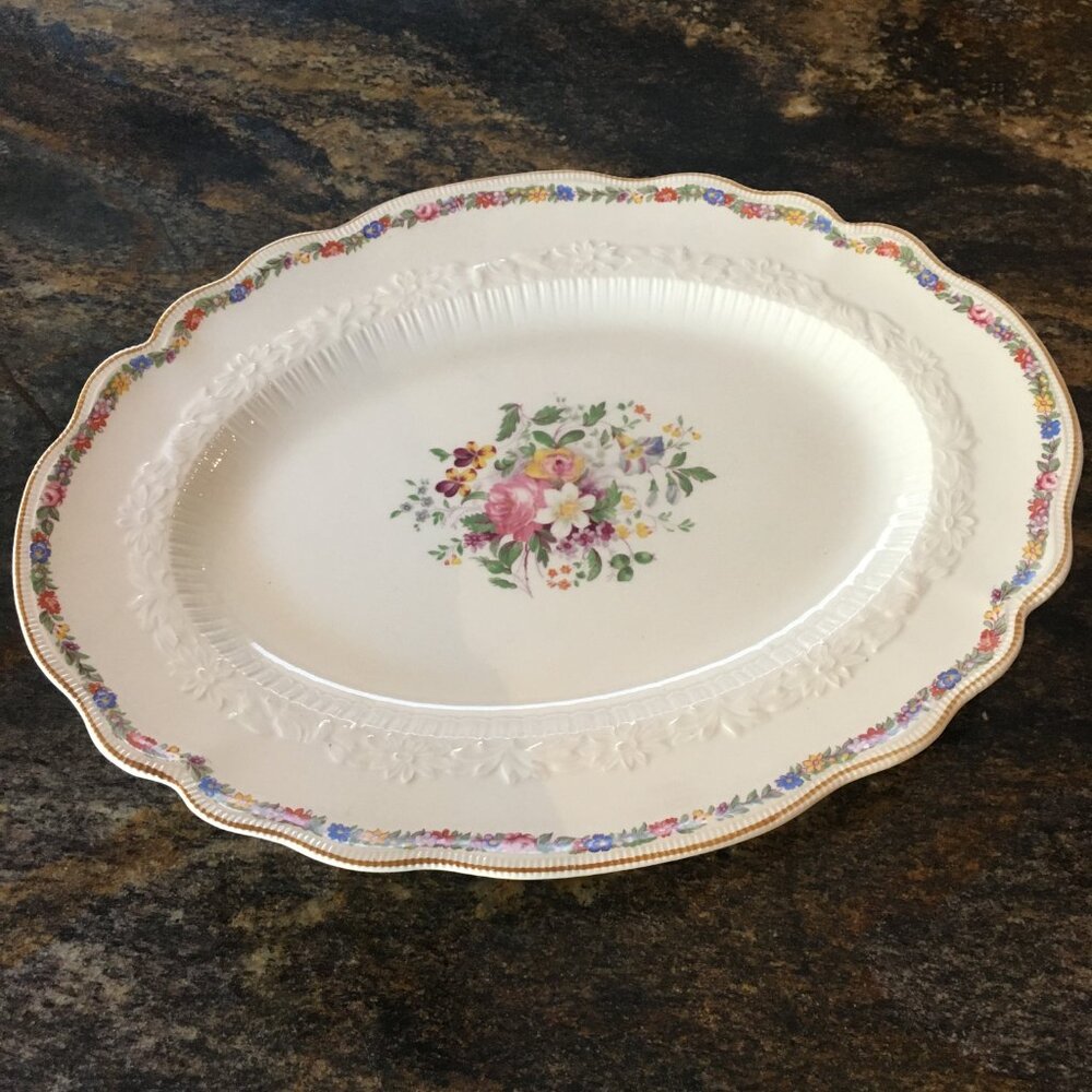 Rare Vintage Johnson Bros Marlow Medium Oval Serving Platter Old Staffordshire